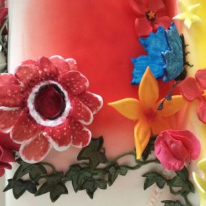 close up of rainrorest flowers