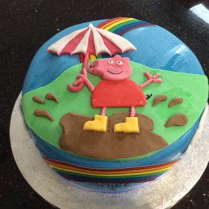 Peppa pig cake puddle jumping