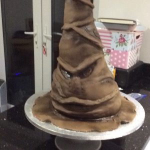 Sorting hat rainbow cake